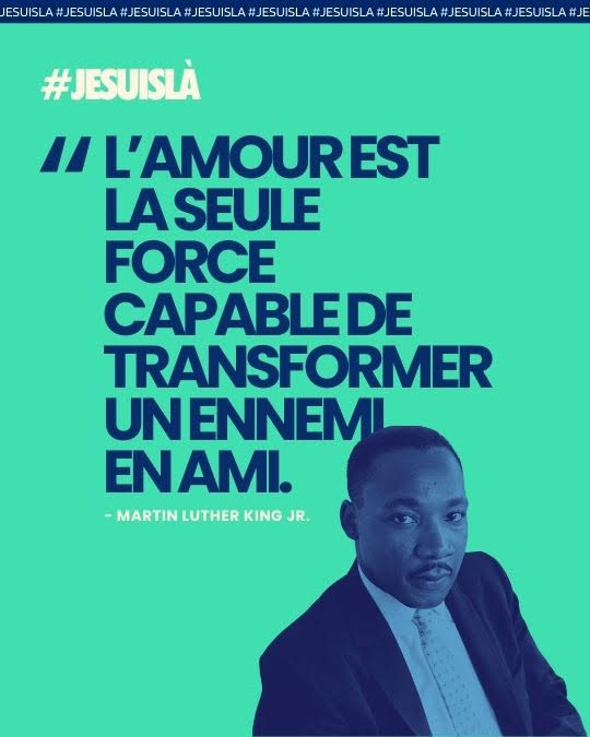 Publication Instagram citation de Martin Luther King par #jesuislà